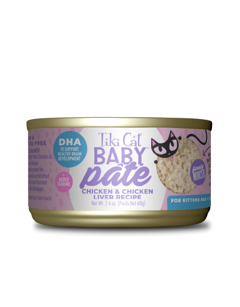 Tiki Cat Baby Chicken & Liver Pâté Kitten Wet Food - 2.4 oz