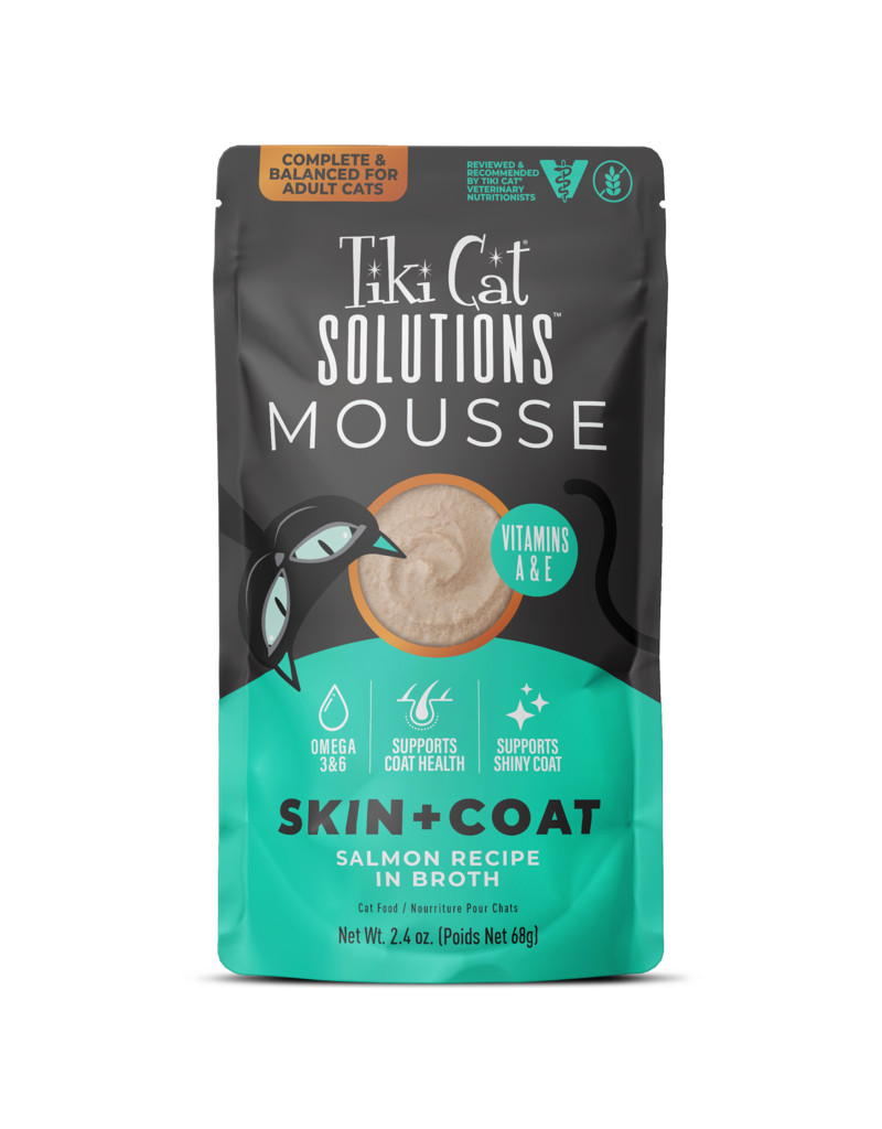 Tiki Cat Solutions Skin & Coat Mousse Wet Cat Food - 2.4 oz