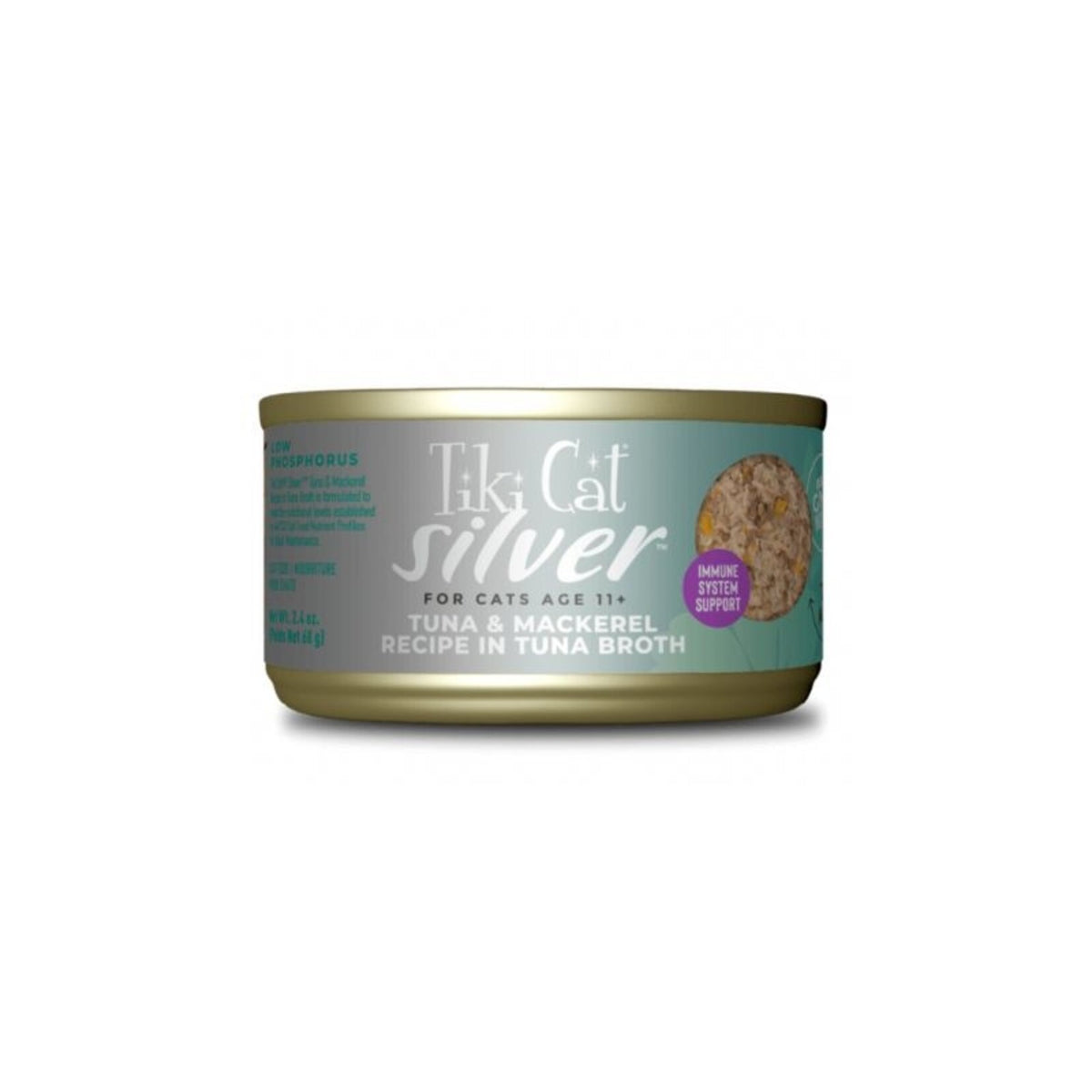 Tiki Cat Silver Tuna & Mackerel Senior Wet Cat Food - 2.4 oz