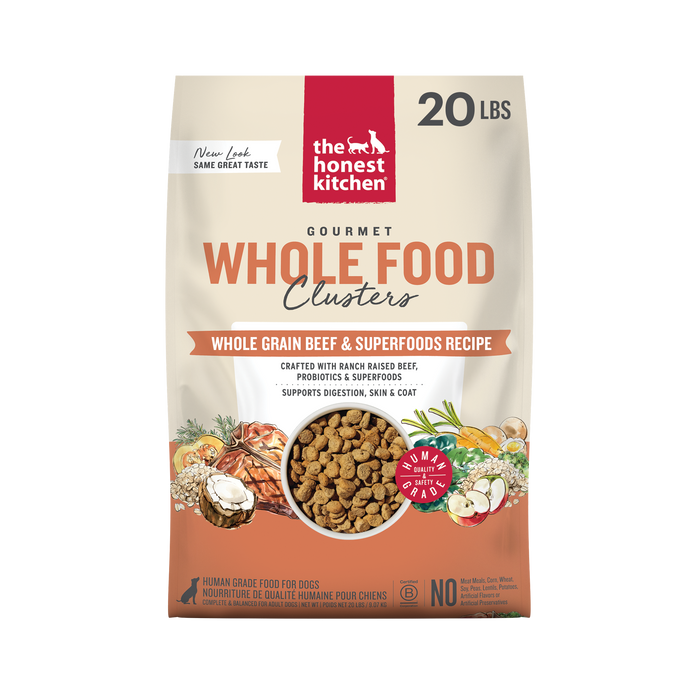 The Honest Kitchen Whole Grain Beef & Oat Whole Food Clusters 20 lb