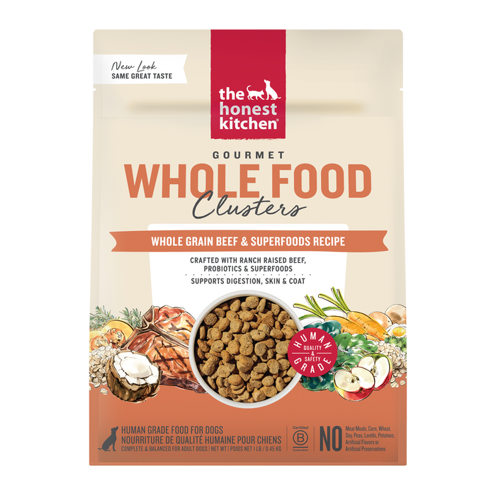 The Honest Kitchen Whole Grain Beef & Oat Whole Food Clusters 1 lb