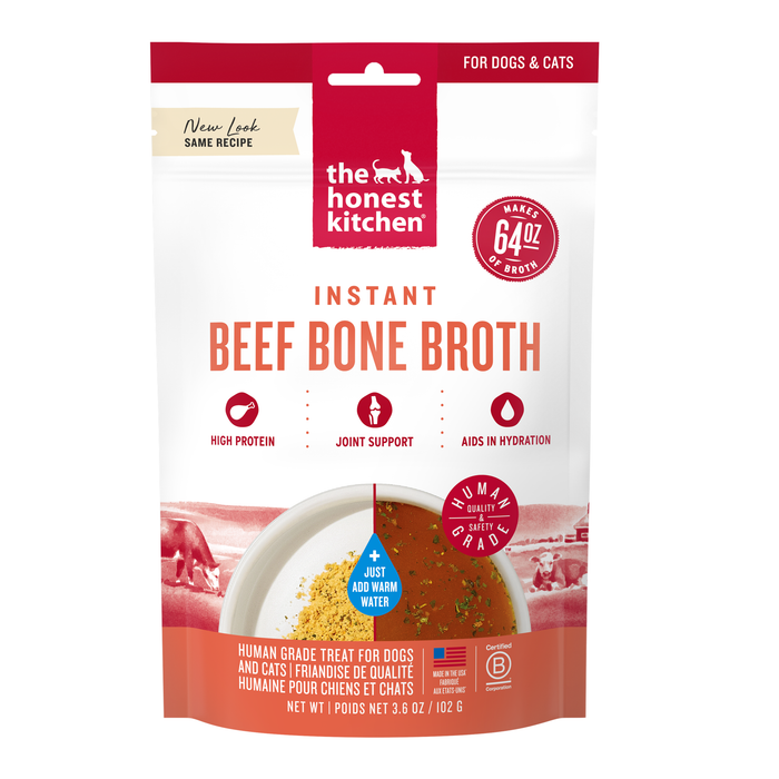 The Honest Kitchen Instant Beef Bone Broth with Turmeric 3.6 oz