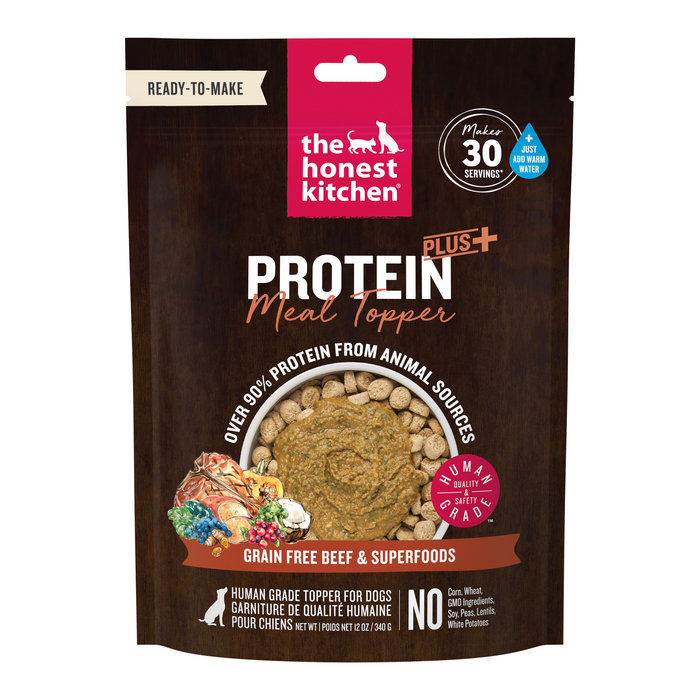 The Honest Kitchen Protein Plus Grain Free Beef Topper 12 oz