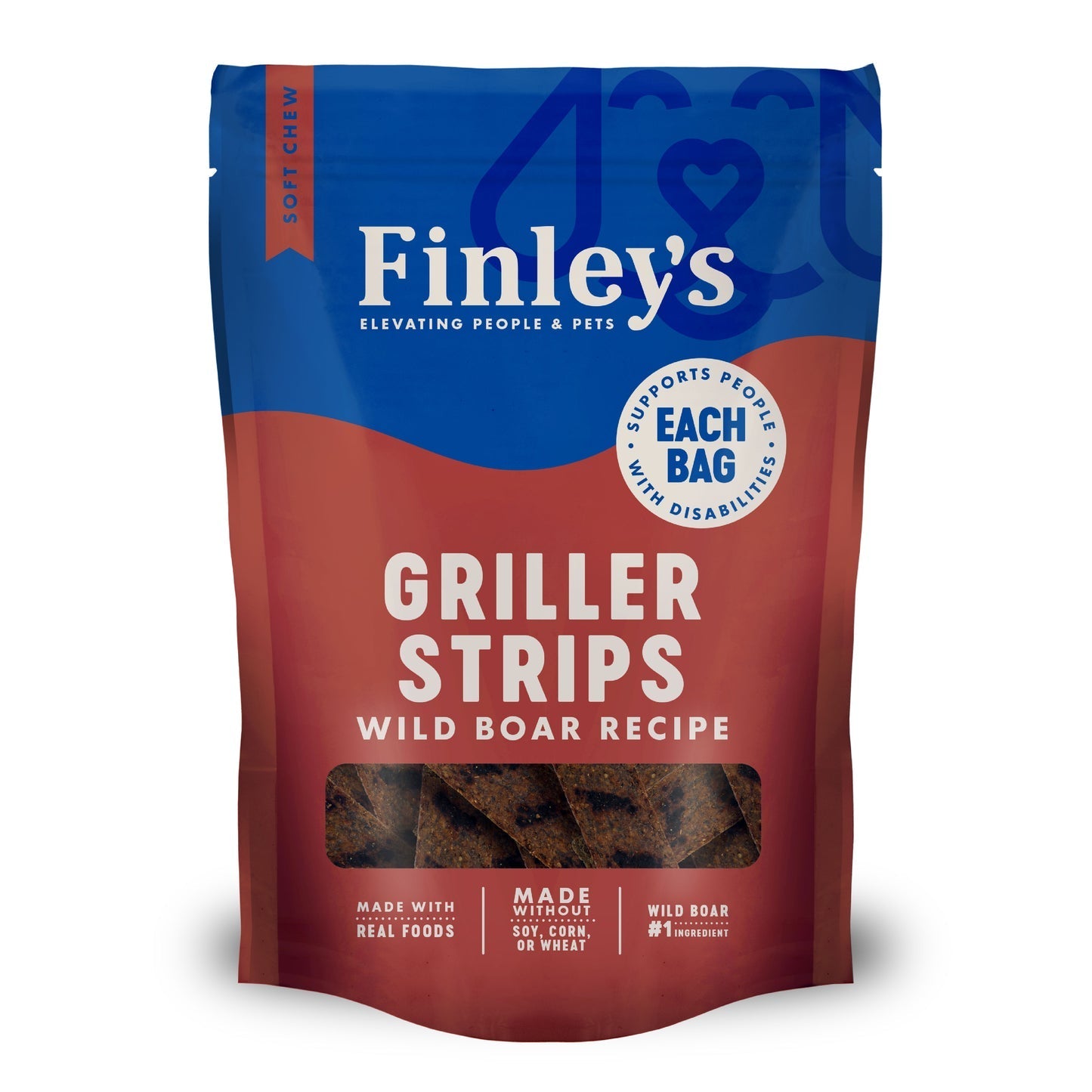 Finley's Griller Strips Wild Boar Dog Treats - 6 oz